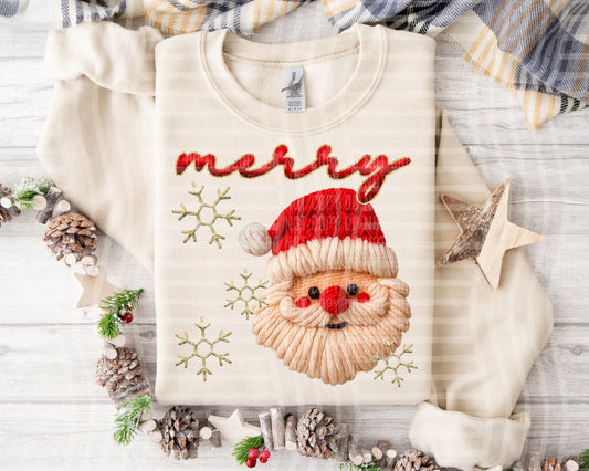 Santa Faux Embroidery - Dropdown 300 DPI digital download