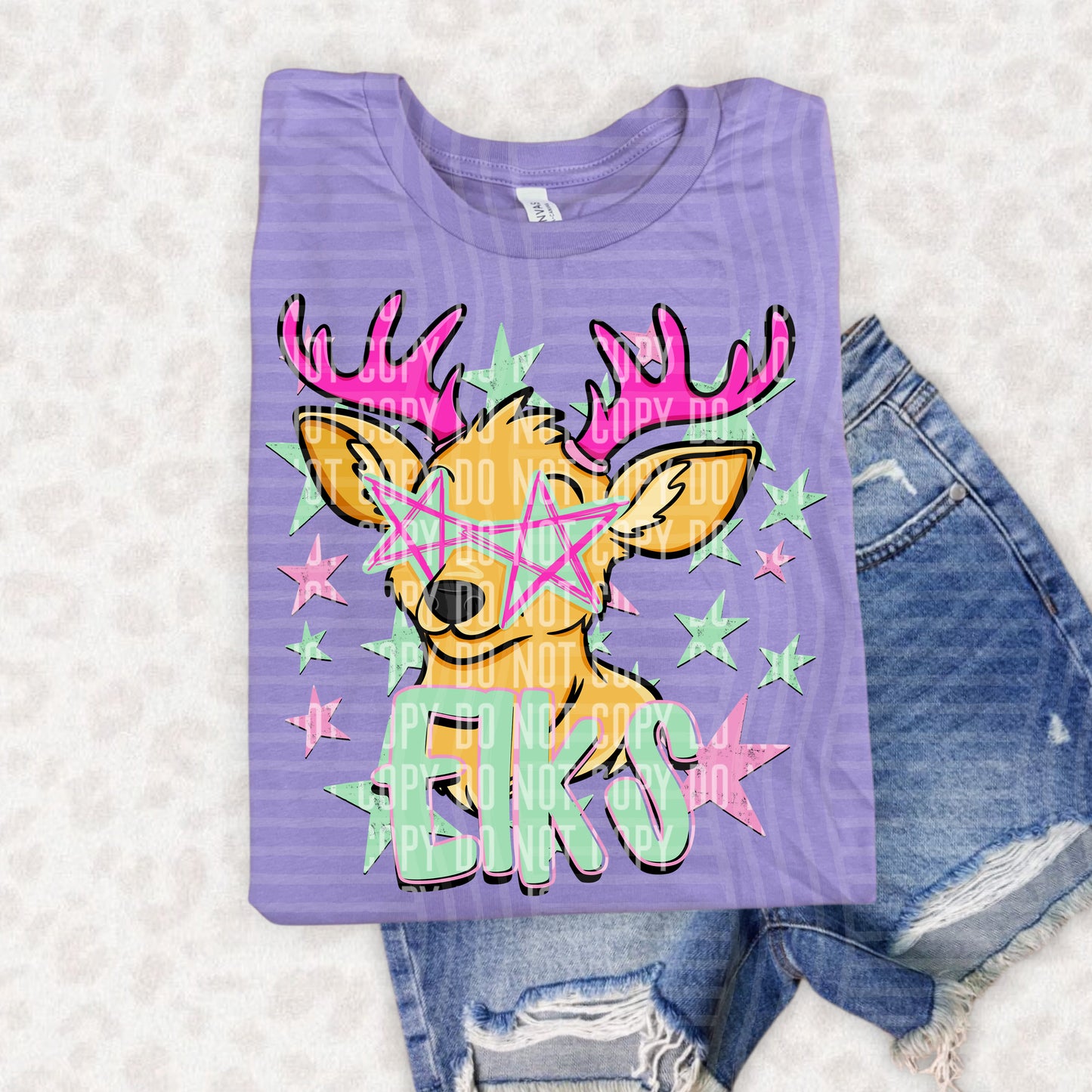 PREPPY STARRY EYED mascots pink/green -  Digital Download 300DPI PNG FILE