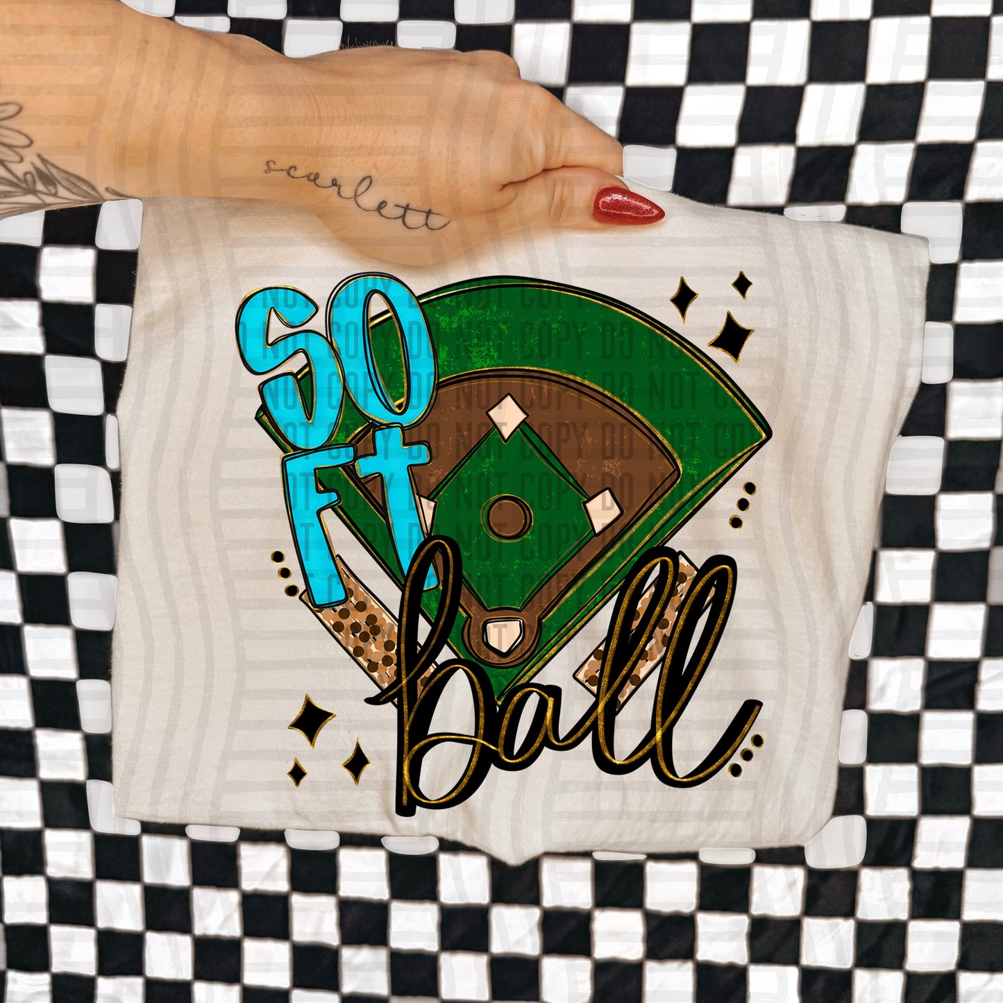 SOFTBALL Field - Color Dropdown Digital Download 300DPI PNG FILE