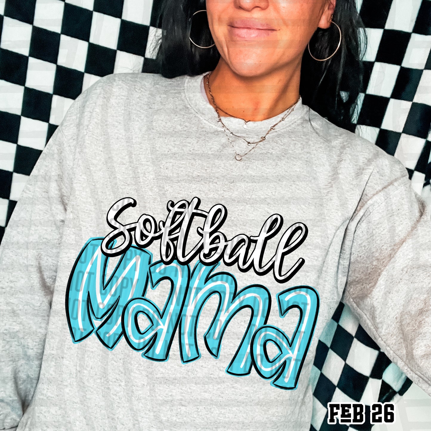 Softball Mama - Color Dropdown Digital Download 300DPI PNG FILE