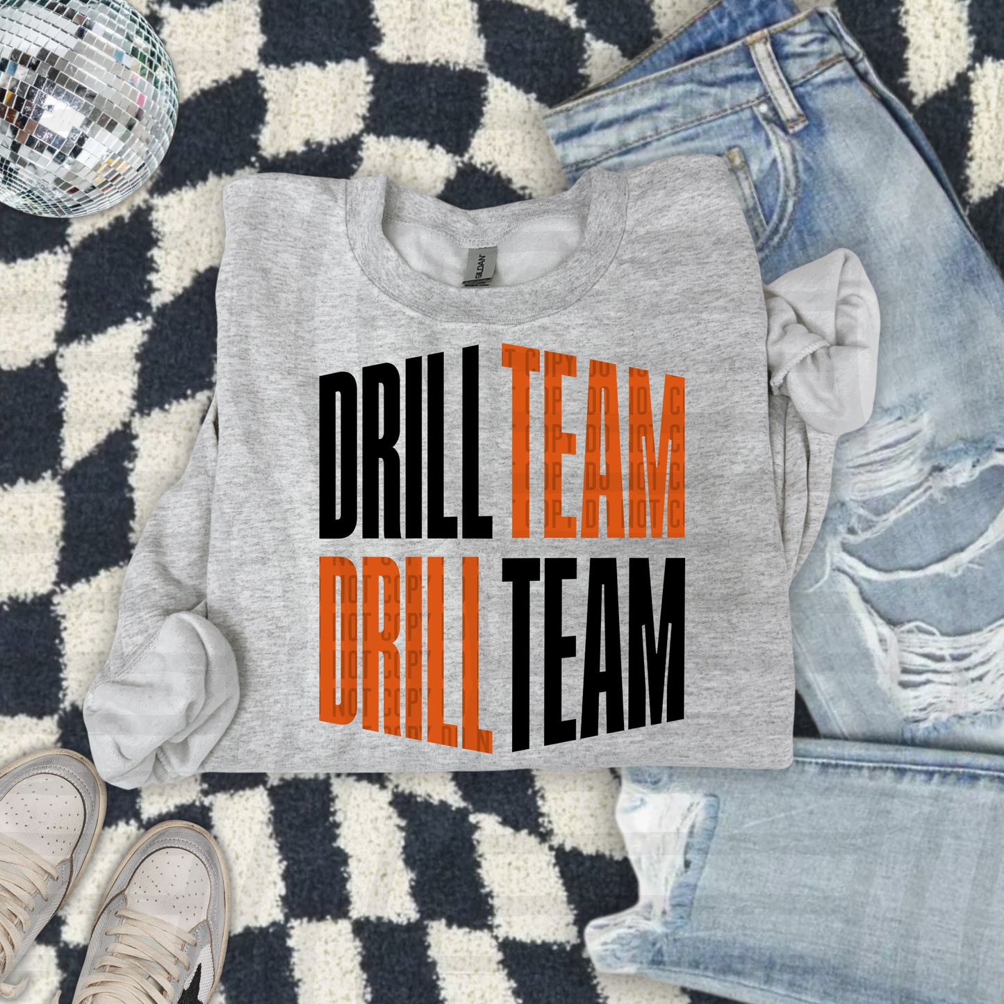 DRILL TEAM word art - Color Dropdown Digital Download 300DPI PNG FILE