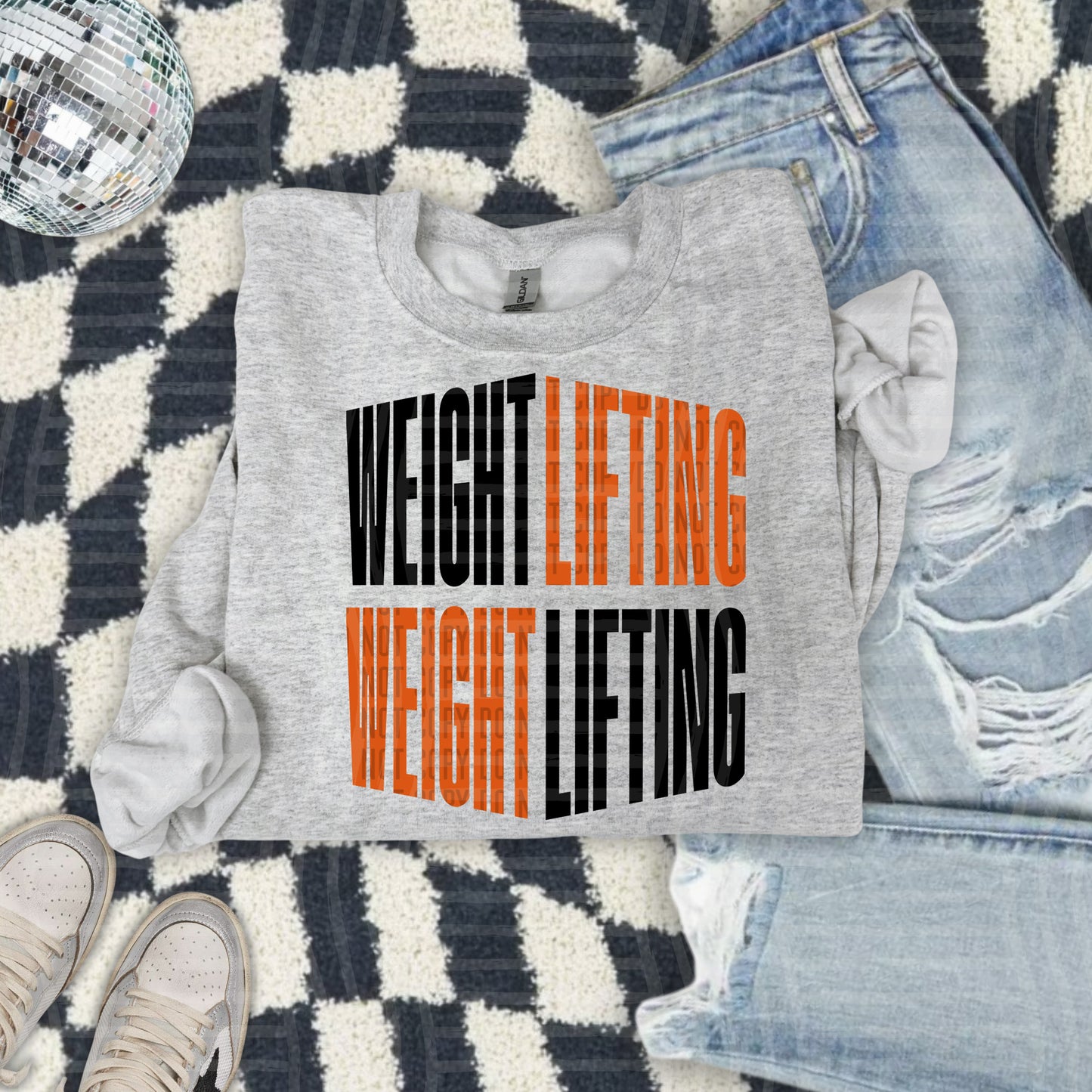 WEIGHT LIFTING word art - Color Dropdown Digital Download 300DPI PNG FILE