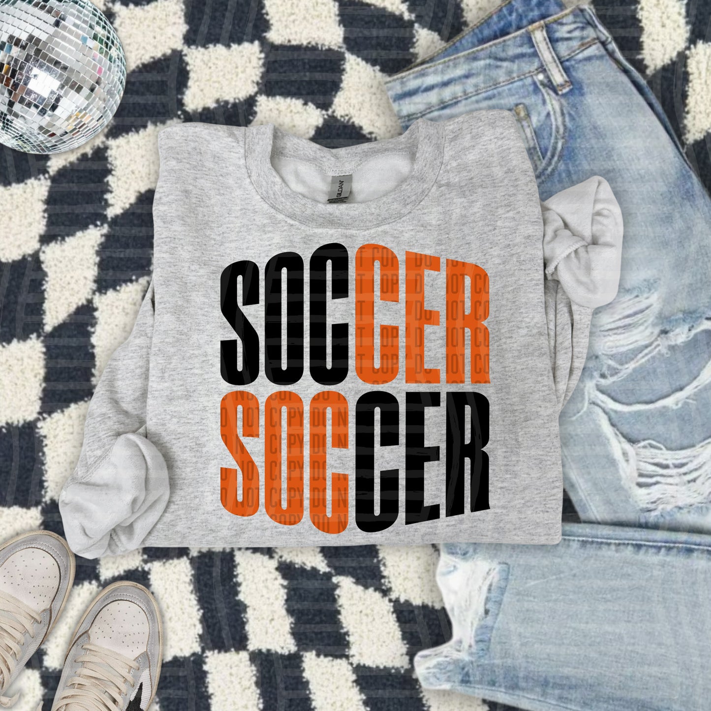SOCCER word art - Color Dropdown Digital Download 300DPI PNG FILE