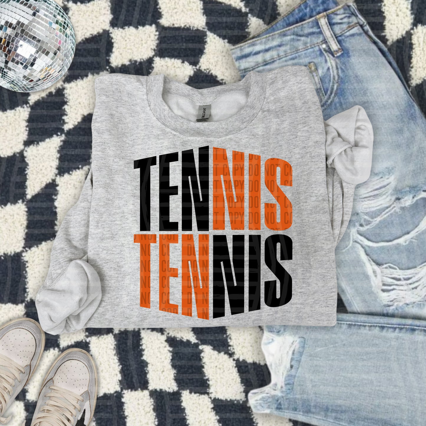 TENNIS word art - Color Dropdown Digital Download 300DPI PNG FILE
