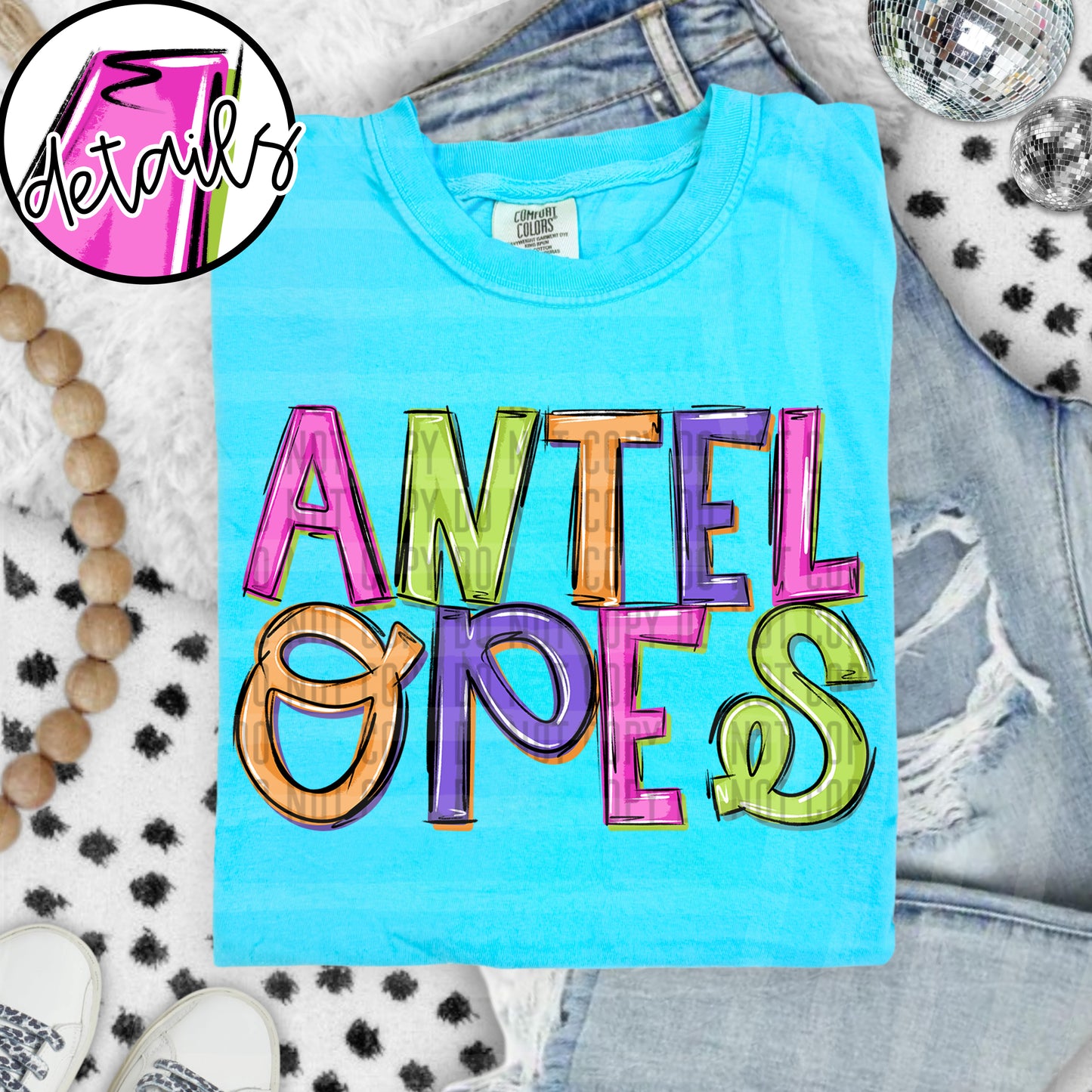 Neon Barbie Stacked - Custom + DROPDOWN - 300 DPI digital download