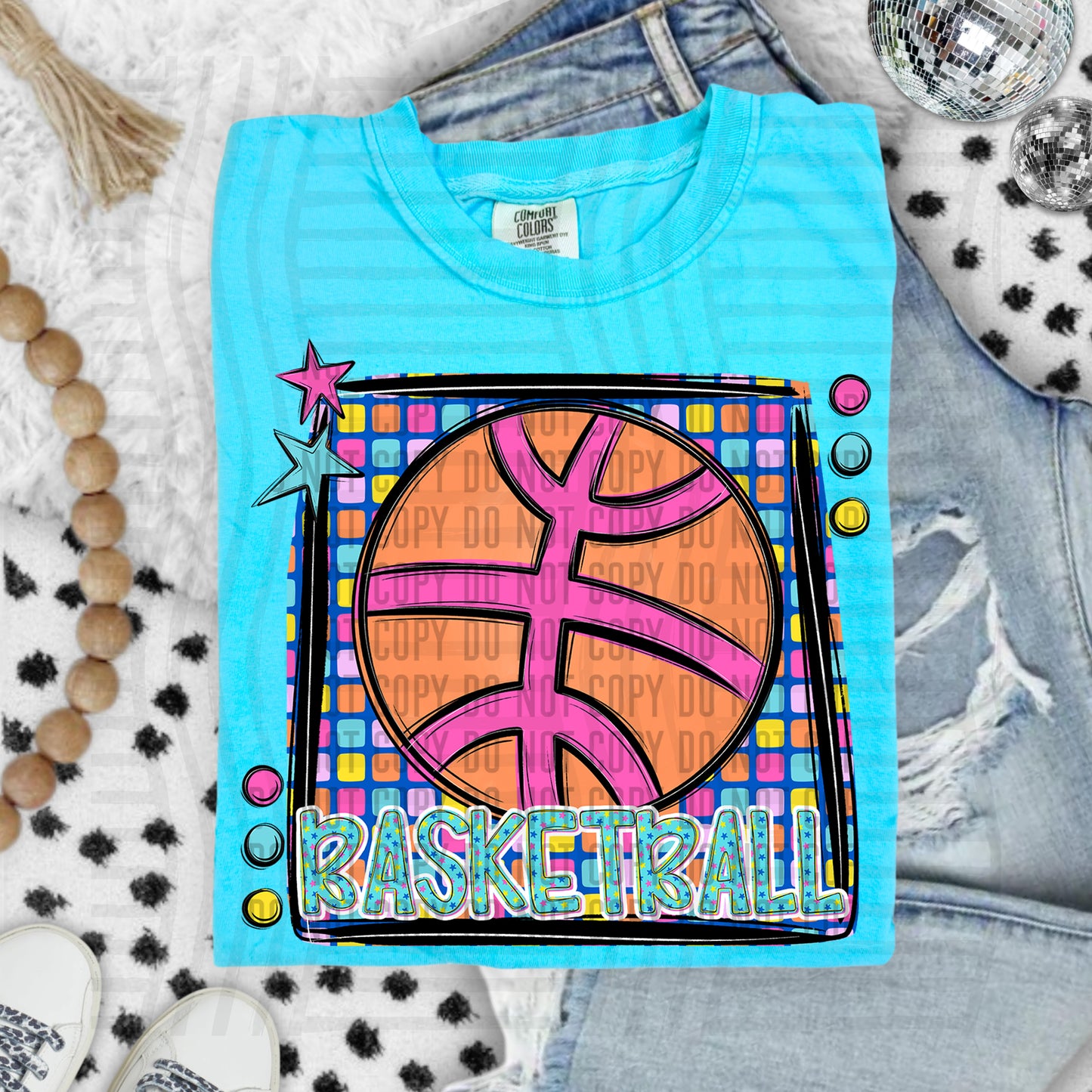 Bright Checks Sports balls  - Pick a sport ball - Dropdown 300 DPI digital download