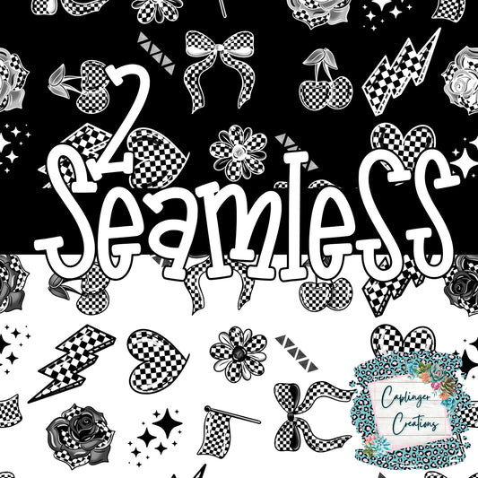 Digital Paper SEAMLESS- BW checks - Digital download 300DPI PNG FILE
