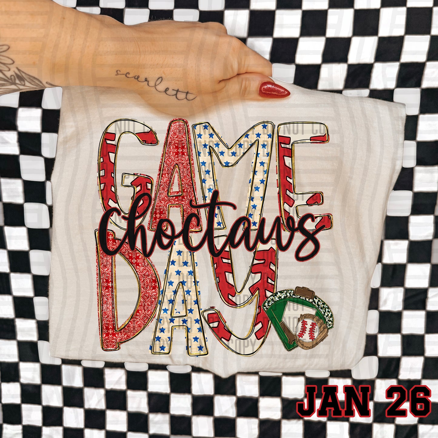 Game Day BASEBALL- Custom + DROPDOWN - 300 DPI digital download