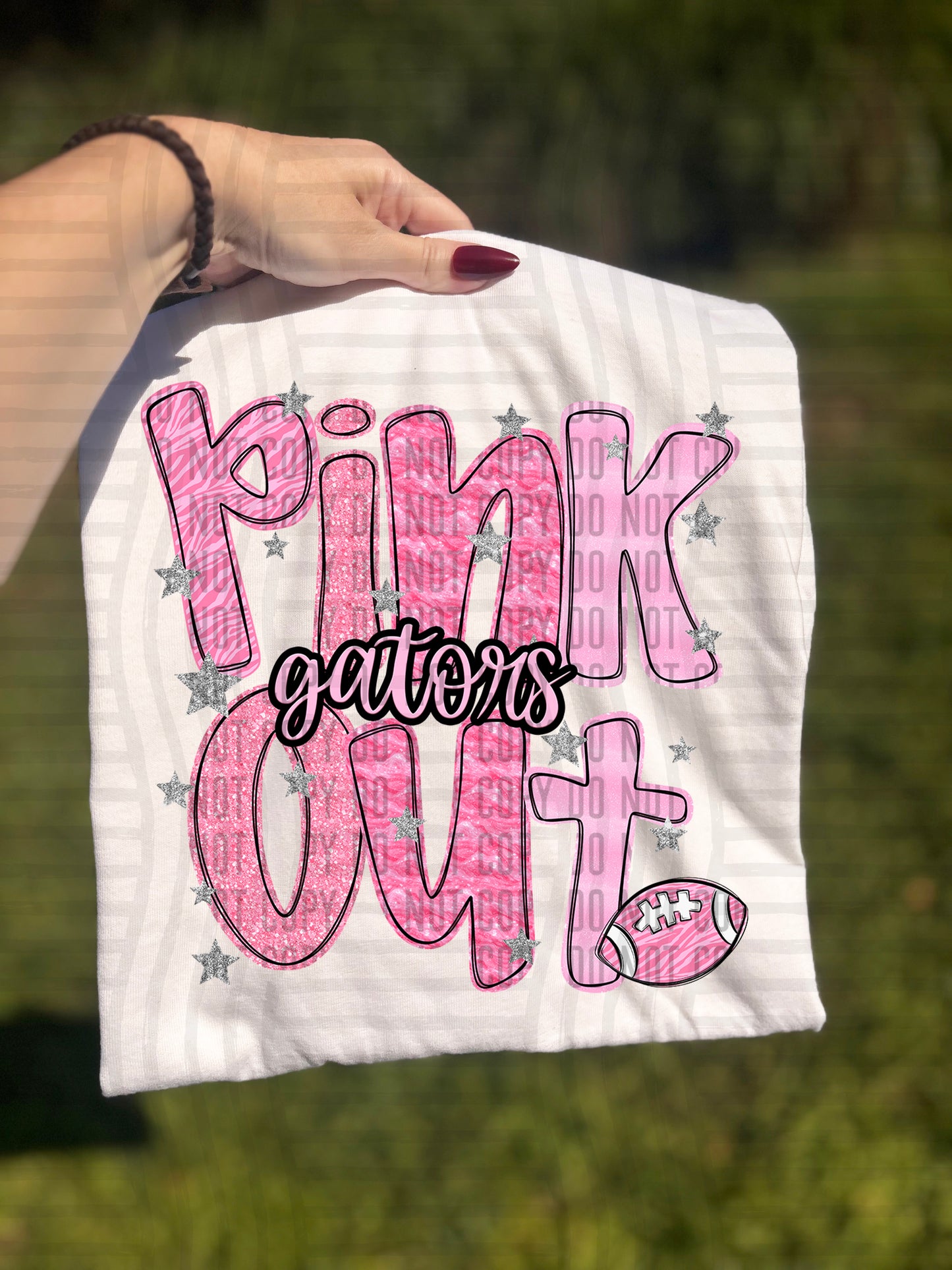 PINK OUT Football + CUSTOM - Dropdown - Digital Download 300DPI PNG FILE