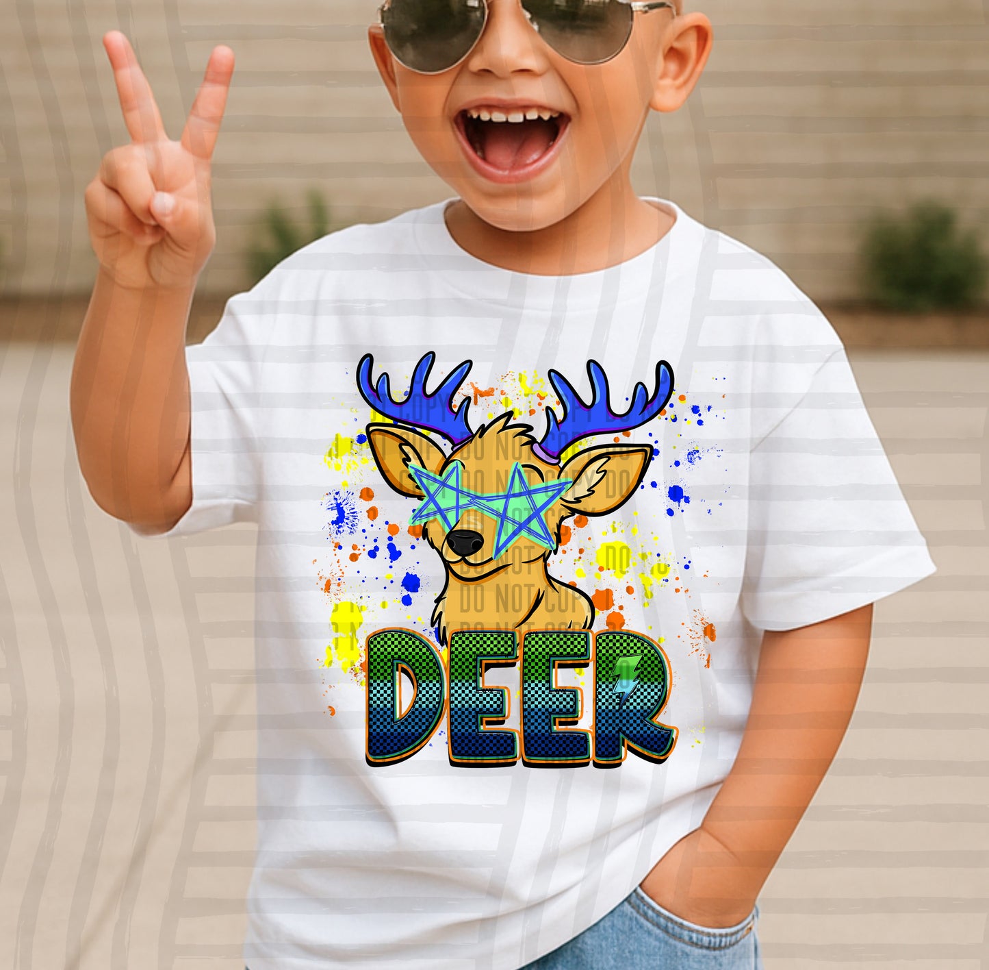 Paint Splatter STARRY EYED mascots blue/green/orange -  Digital Download 300DPI PNG FILE