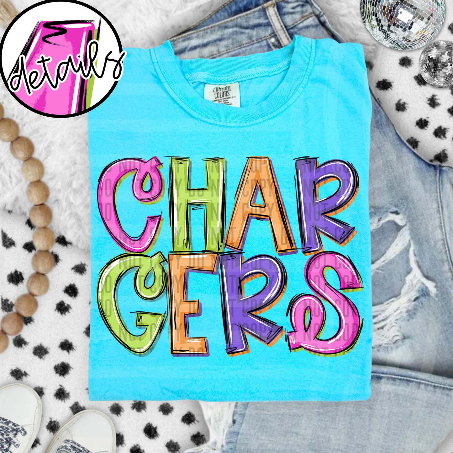 Neon Barbie Stacked - Custom + DROPDOWN - 300 DPI digital download
