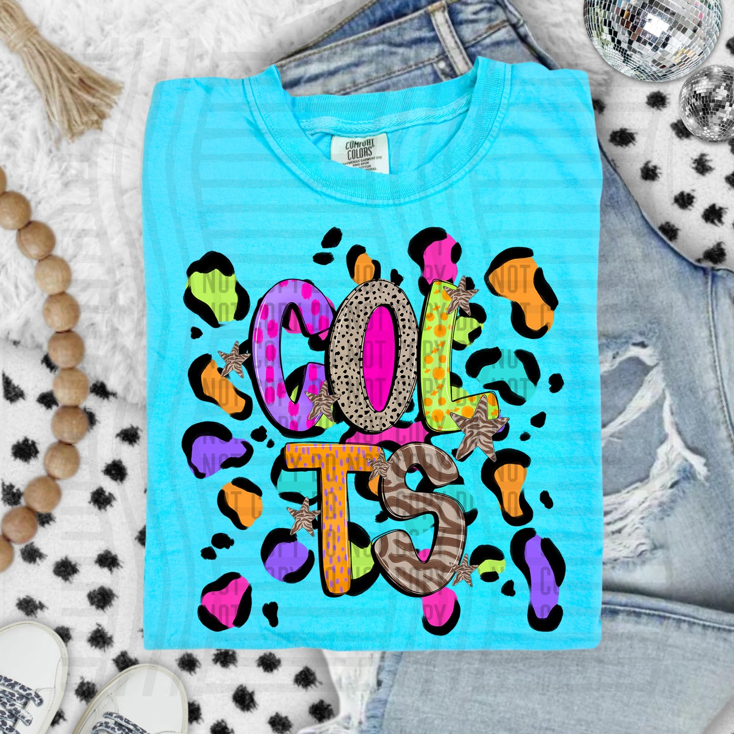 Funky Mix-Up Leopard Spot Mascots - Custom + Dropdown - 300 dpi Digital Download