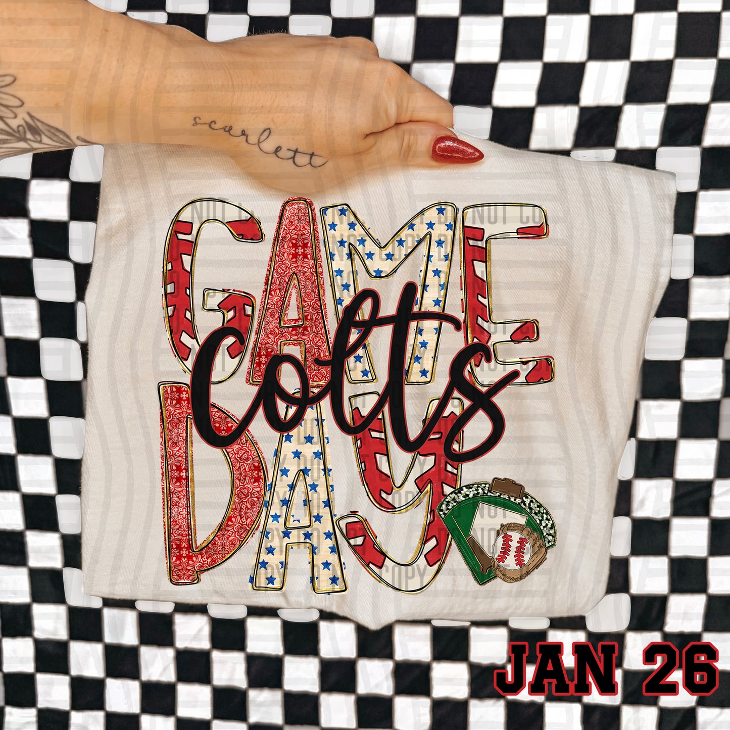 Game Day BASEBALL- Custom + DROPDOWN - 300 DPI digital download