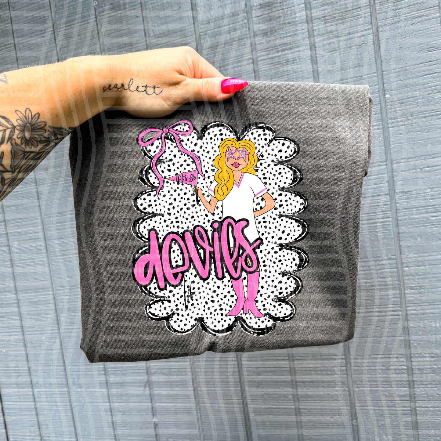 Pink Preppy Gals BLONDE + CUSTOM - Dropdown - Digital Download 300DPI PNG FILE