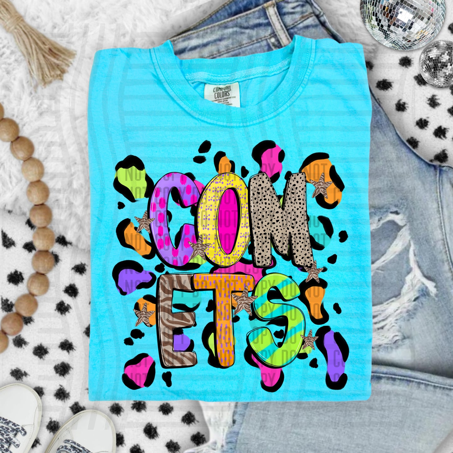 Funky Mix-Up Leopard Spot Mascots - Custom + Dropdown - 300 dpi Digital Download