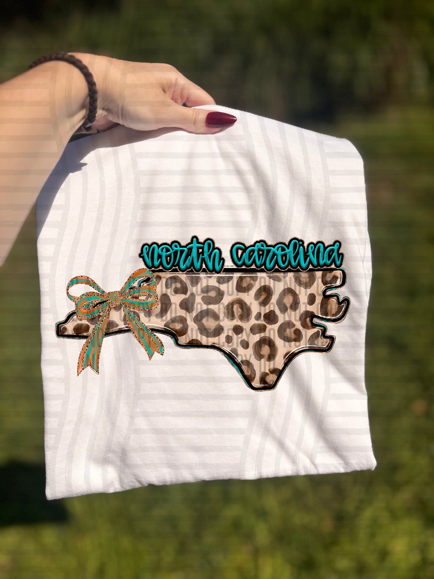 PICK A STATE -  Teal and Leopard - Digital download 300DPI PNG FILE