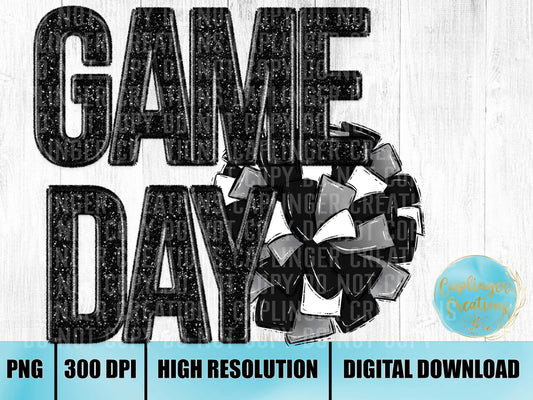 GAME DAY CHEER - Digital download 300DPI PNG FILE