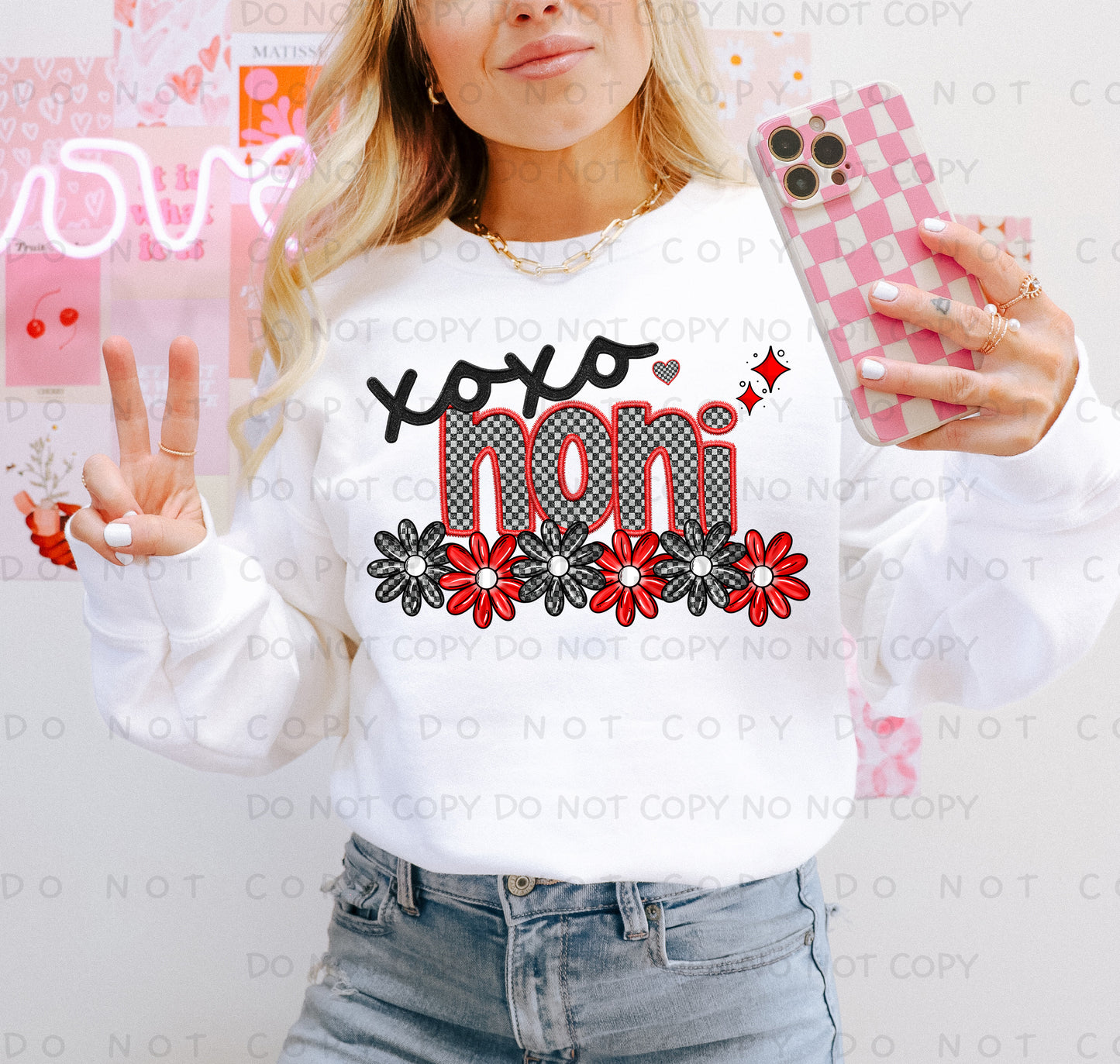 XOXO - PICK A NAME DROPDOWN + CUSTOM - Digital Download 300DPI PNG FILE