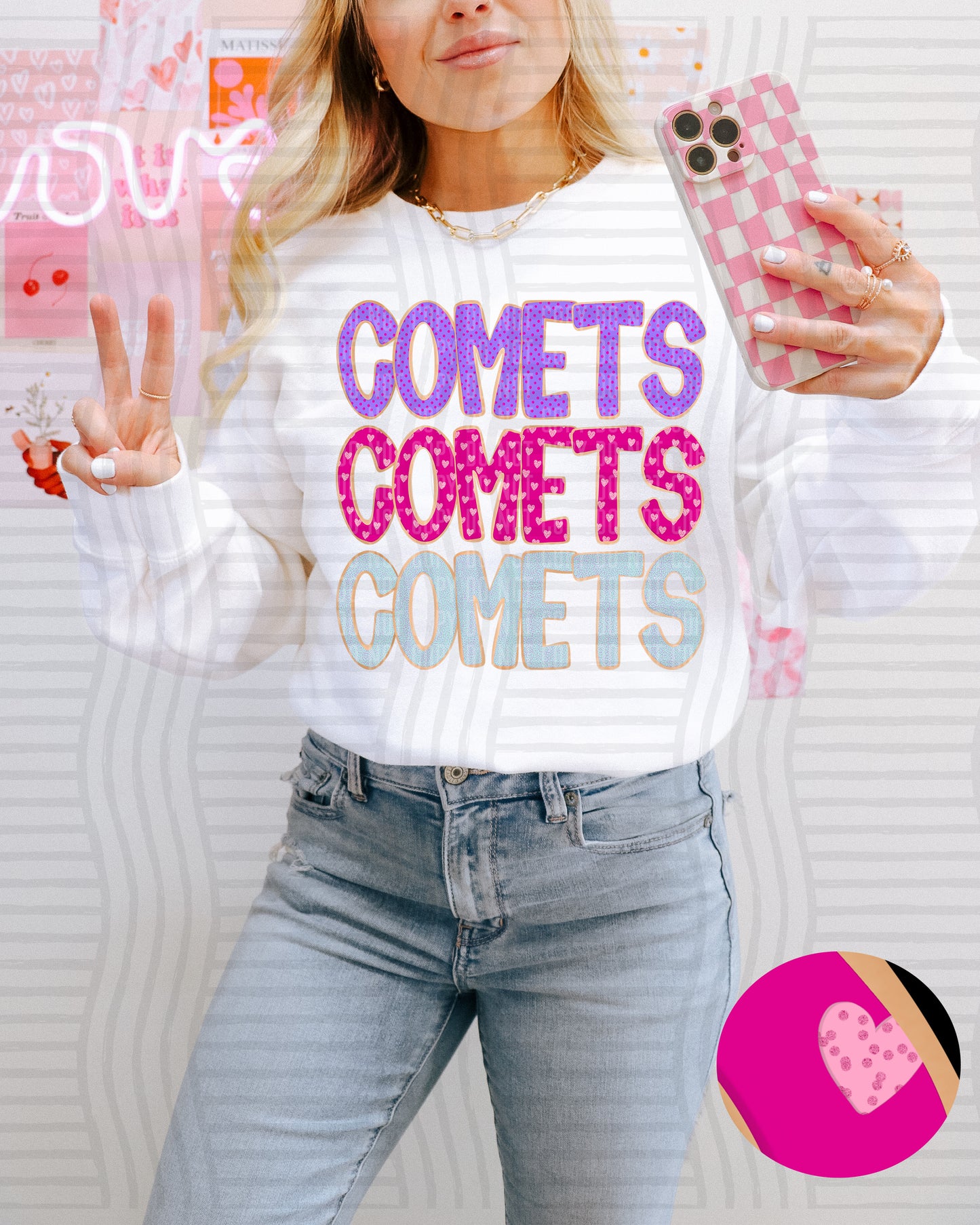 Sugar Cookie Stacked - Custom + Dropdown - 300 dpi Digital Download