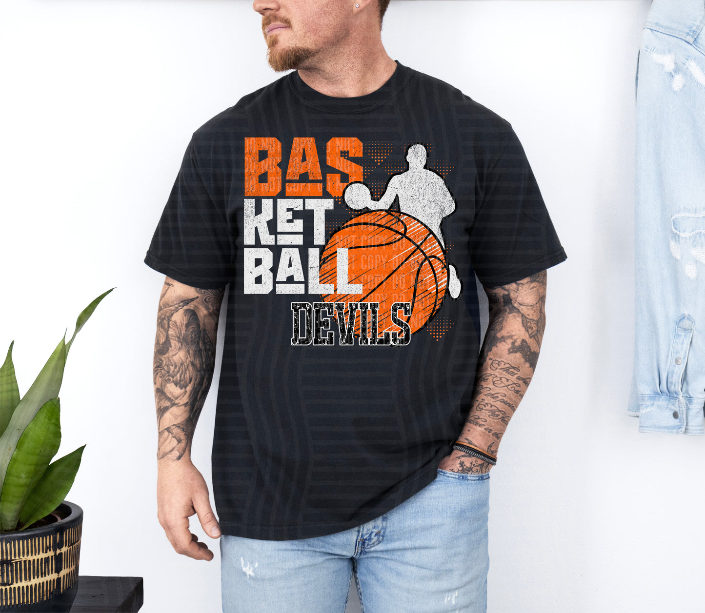 BASKETBALL GRUNGE MASCOTS - 300 dpi Digital Download