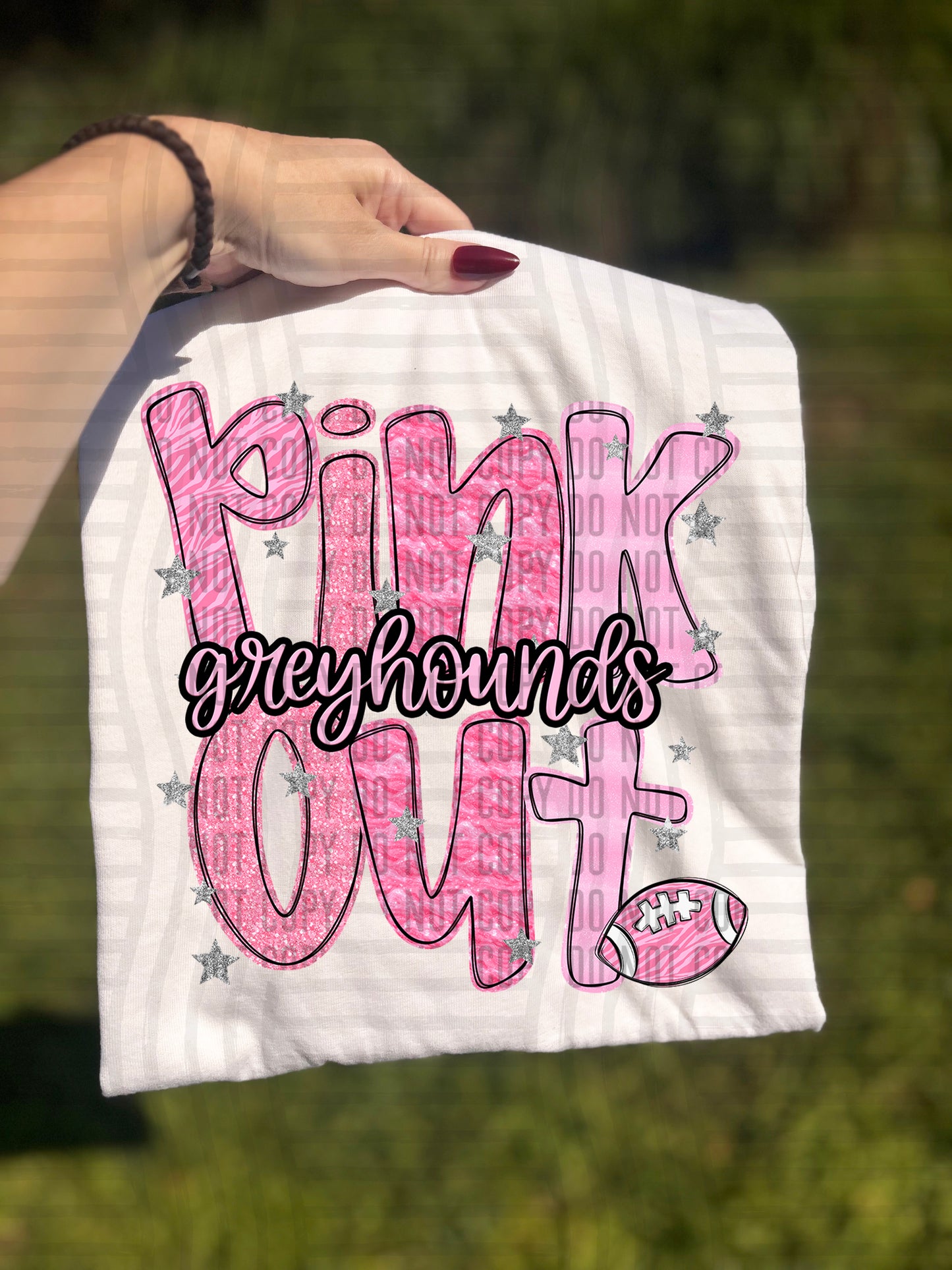 PINK OUT Football + CUSTOM - Dropdown - Digital Download 300DPI PNG FILE