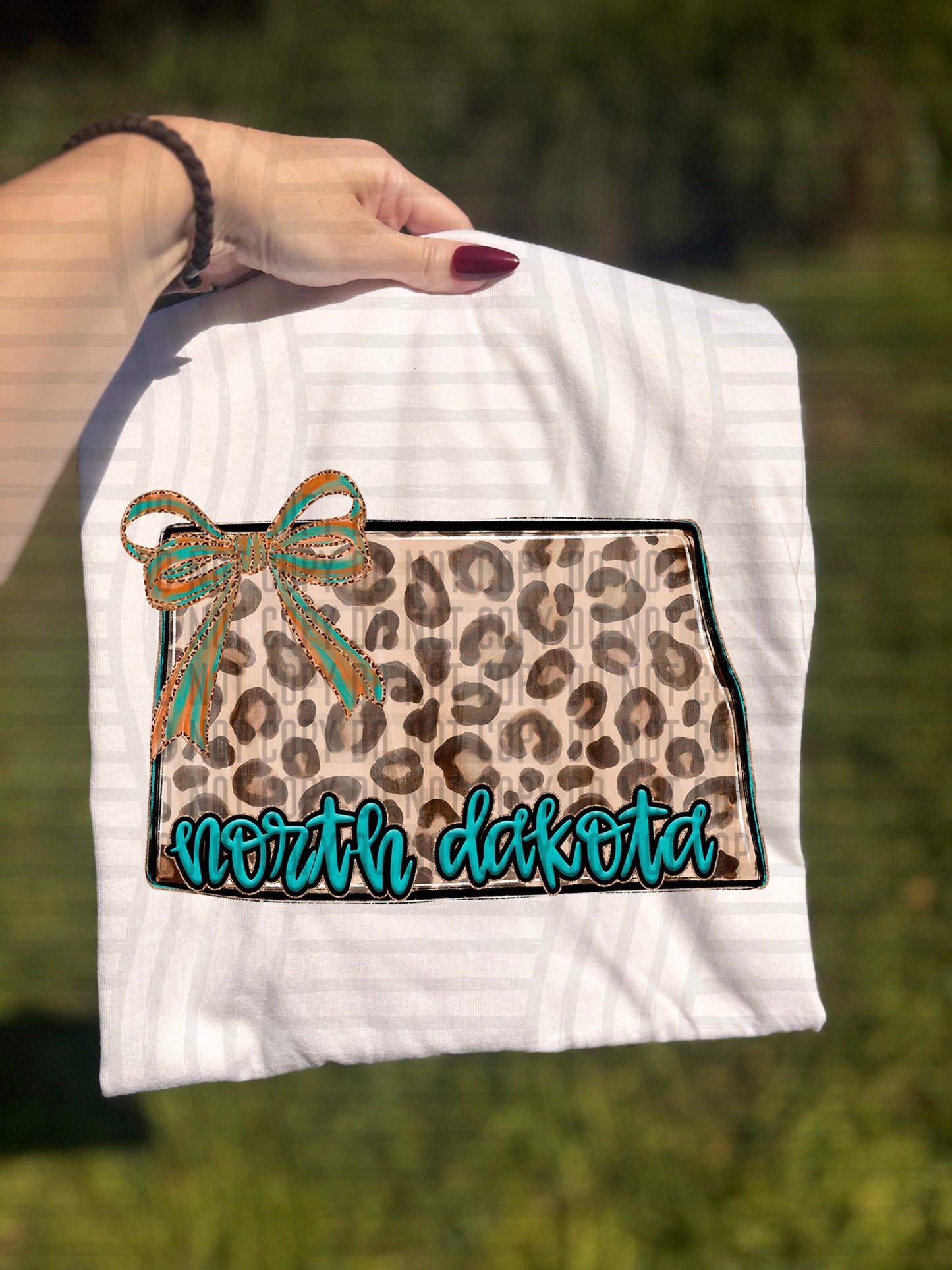 PICK A STATE -  Teal and Leopard - Digital download 300DPI PNG FILE