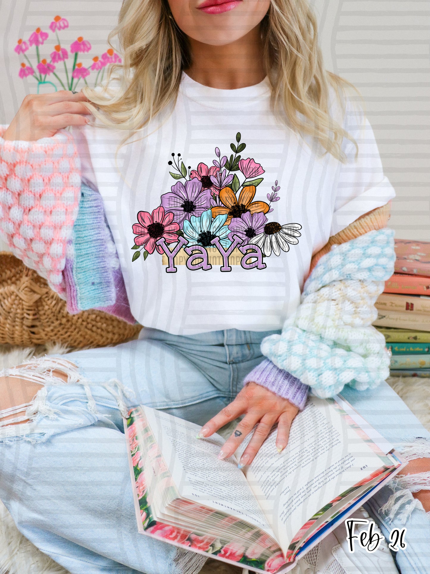 Floral Names -  Custom + Dropdown 300 DPI digital download