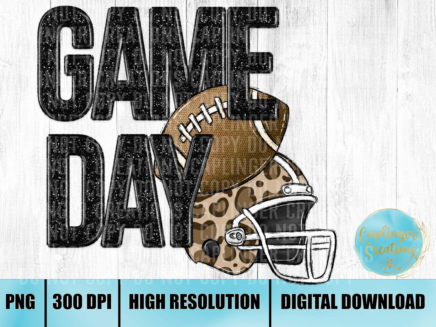 GAME DAY FOOTBALL - Digital download 300DPI PNG FILE