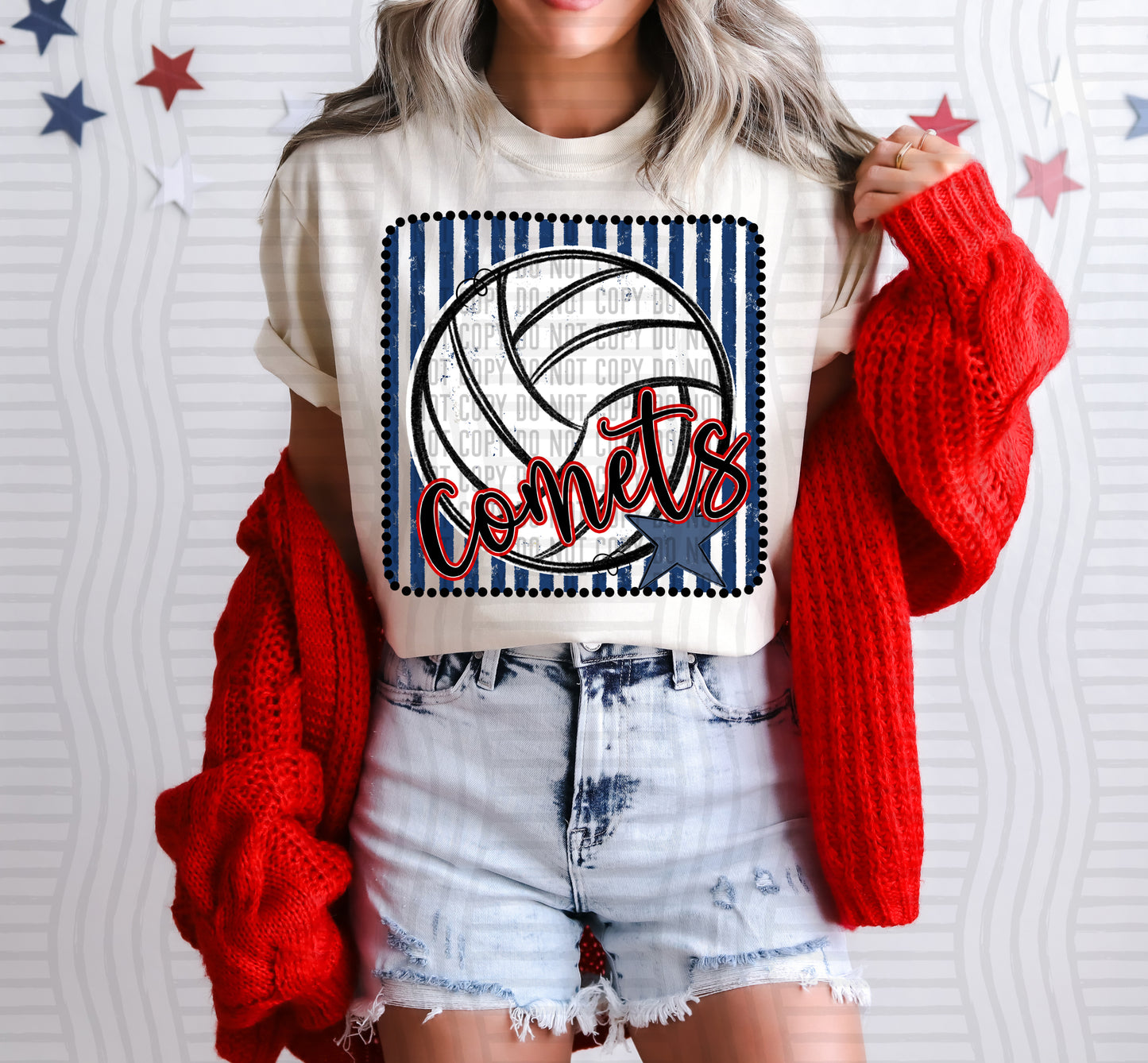 Volleyball RWB Framed -  Custom + DROPDOWN - 300 DPI digital download