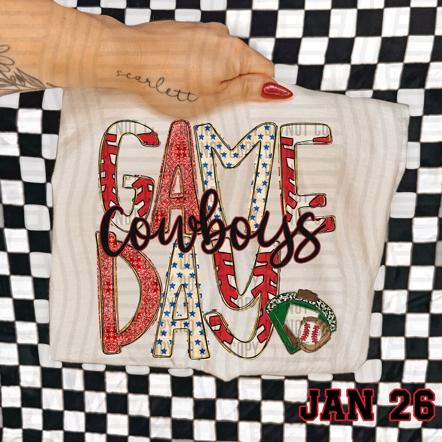 Game Day BASEBALL- Custom + DROPDOWN - 300 DPI digital download