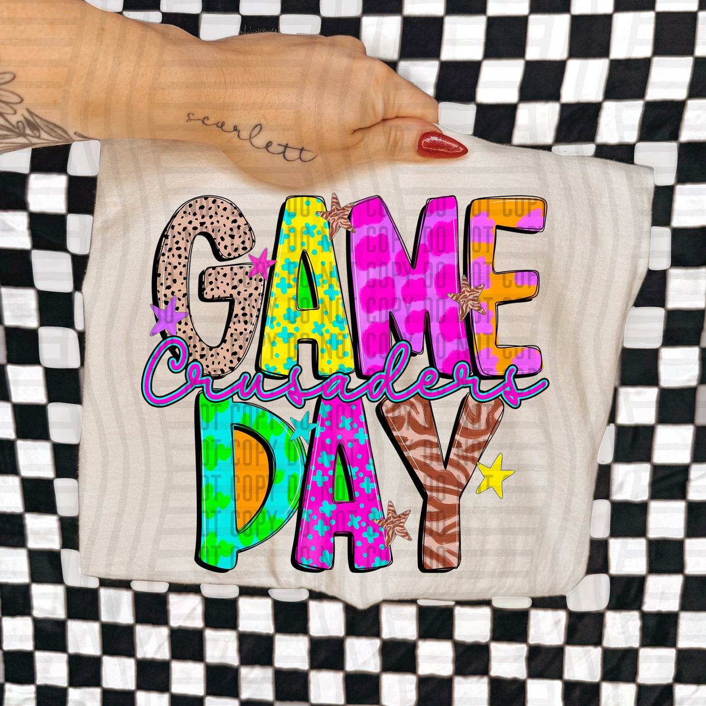 Funky Mix Up Game Day Custom + Dropdown  - 300 dpi Digital Download