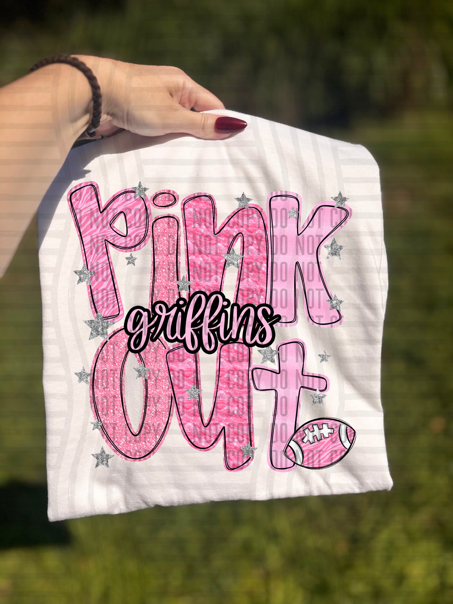 PINK OUT Football + CUSTOM - Dropdown - Digital Download 300DPI PNG FILE