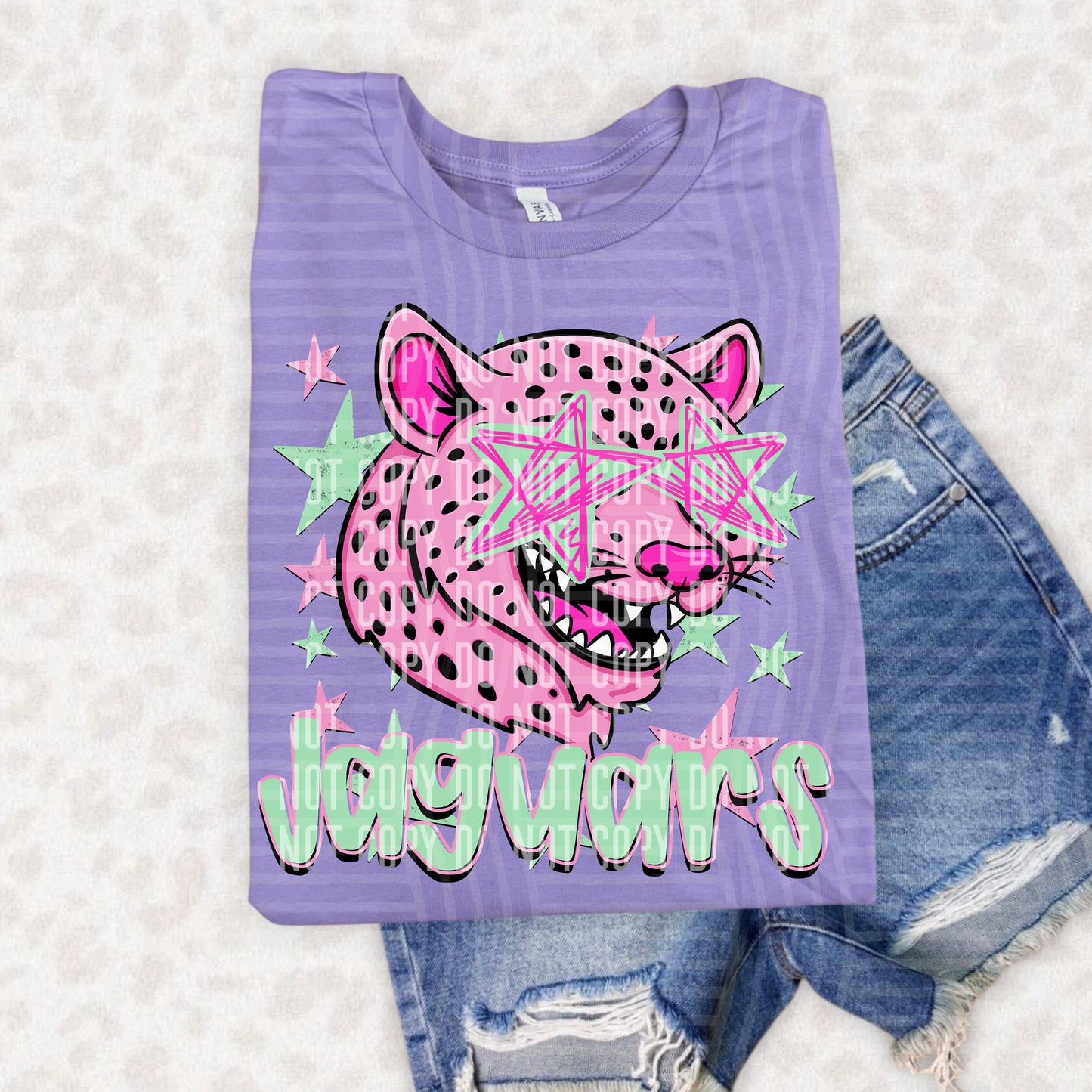 PREPPY STARRY EYED mascots pink/green -  Digital Download 300DPI PNG FILE