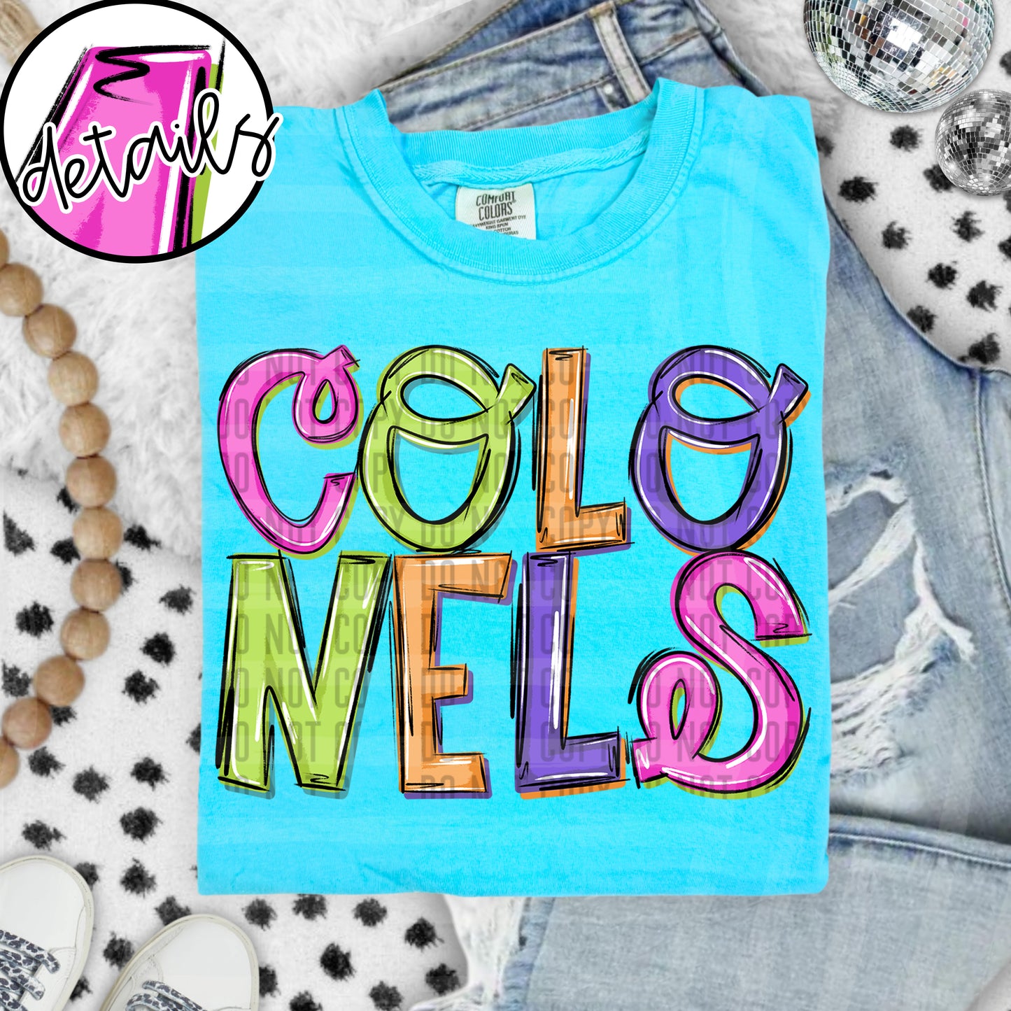 Neon Barbie Stacked - Custom + DROPDOWN - 300 DPI digital download