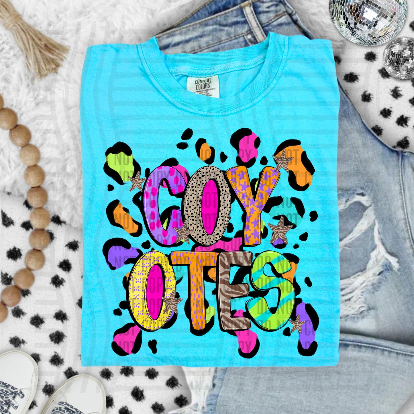 Funky Mix-Up Leopard Spot Mascots - Custom + Dropdown - 300 dpi Digital Download