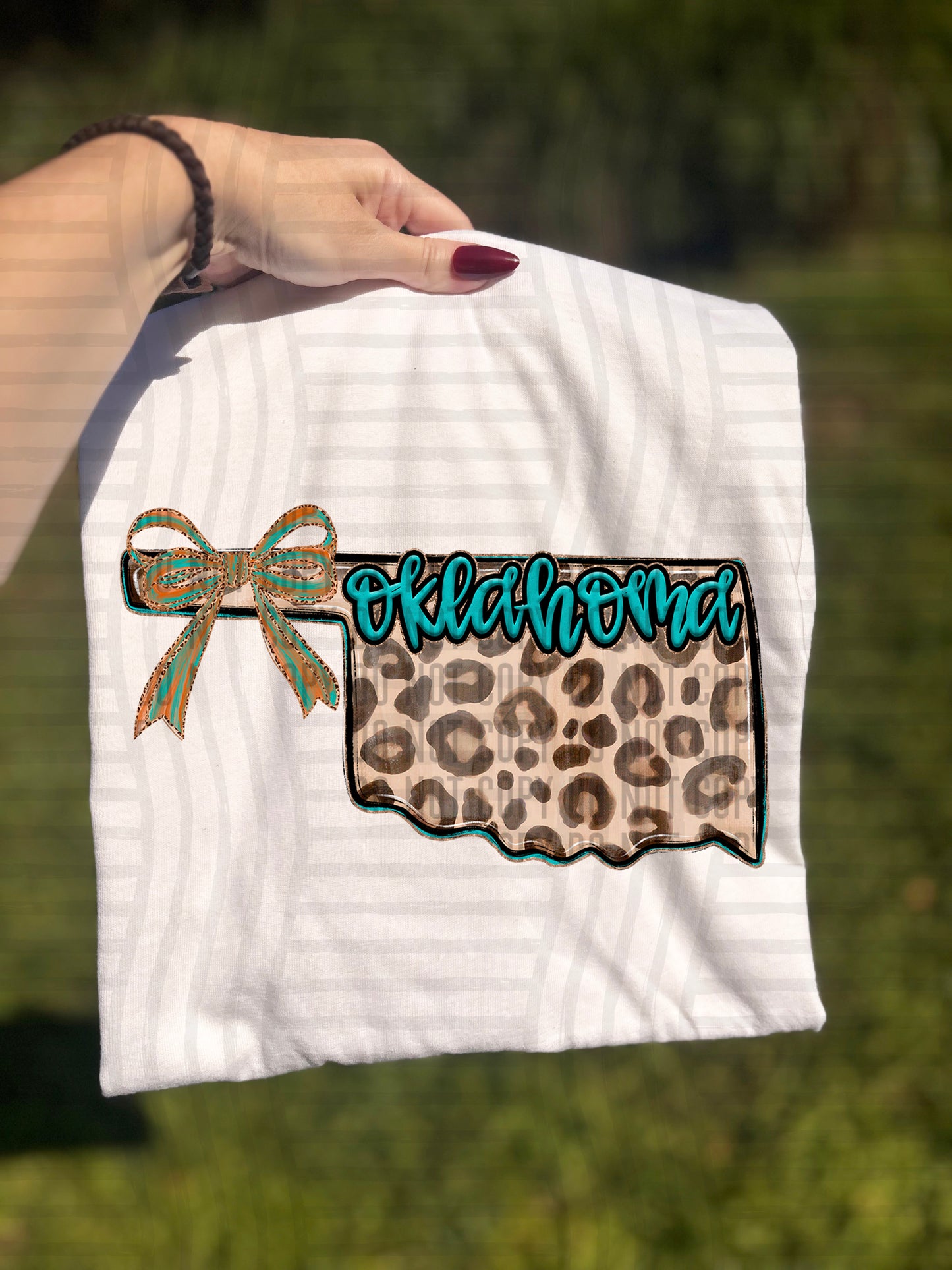 PICK A STATE -  Teal and Leopard - Digital download 300DPI PNG FILE