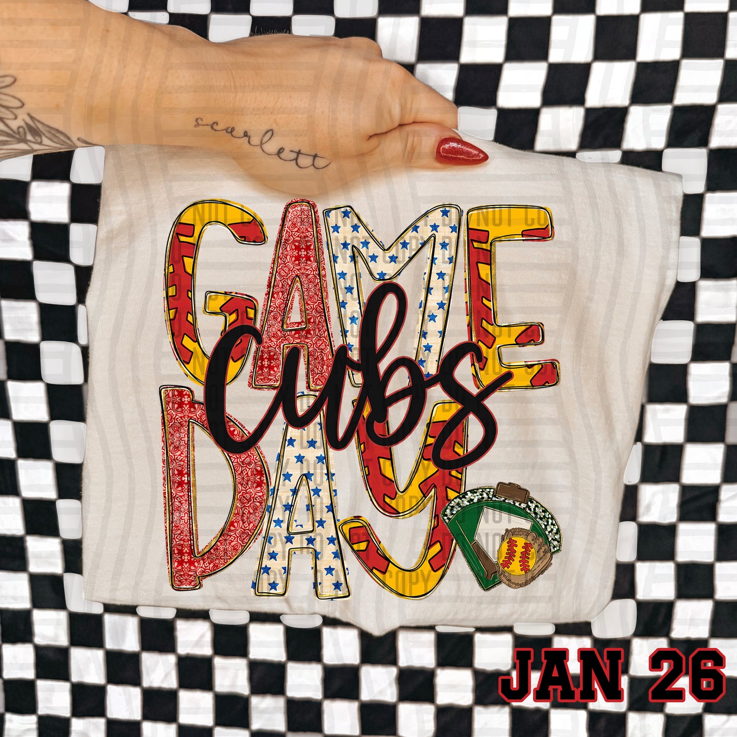 Game Day Softball- Custom + DROPDOWN - 300 DPI digital download
