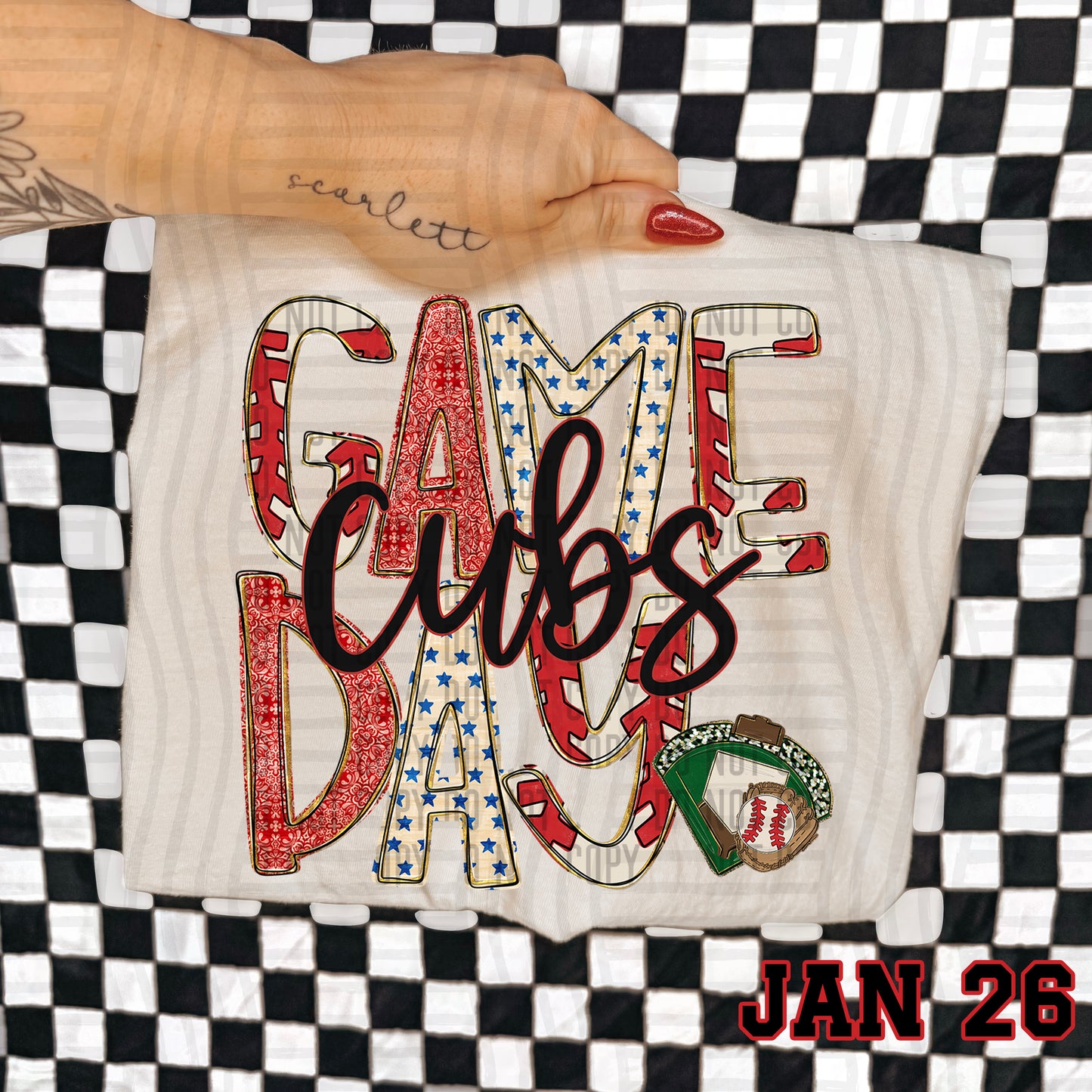 Game Day BASEBALL- Custom + DROPDOWN - 300 DPI digital download