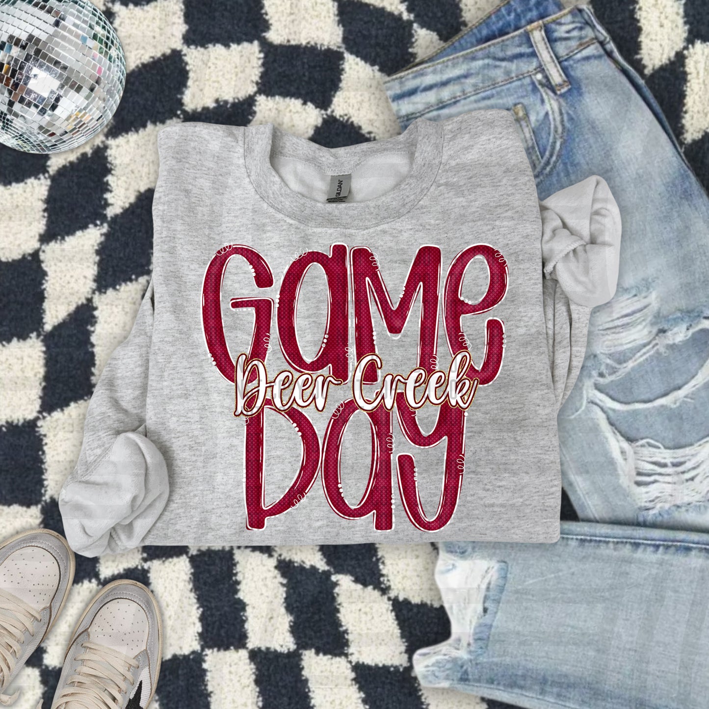 Maroon - GAME DAY Doodles - 300 dpi Digital Download