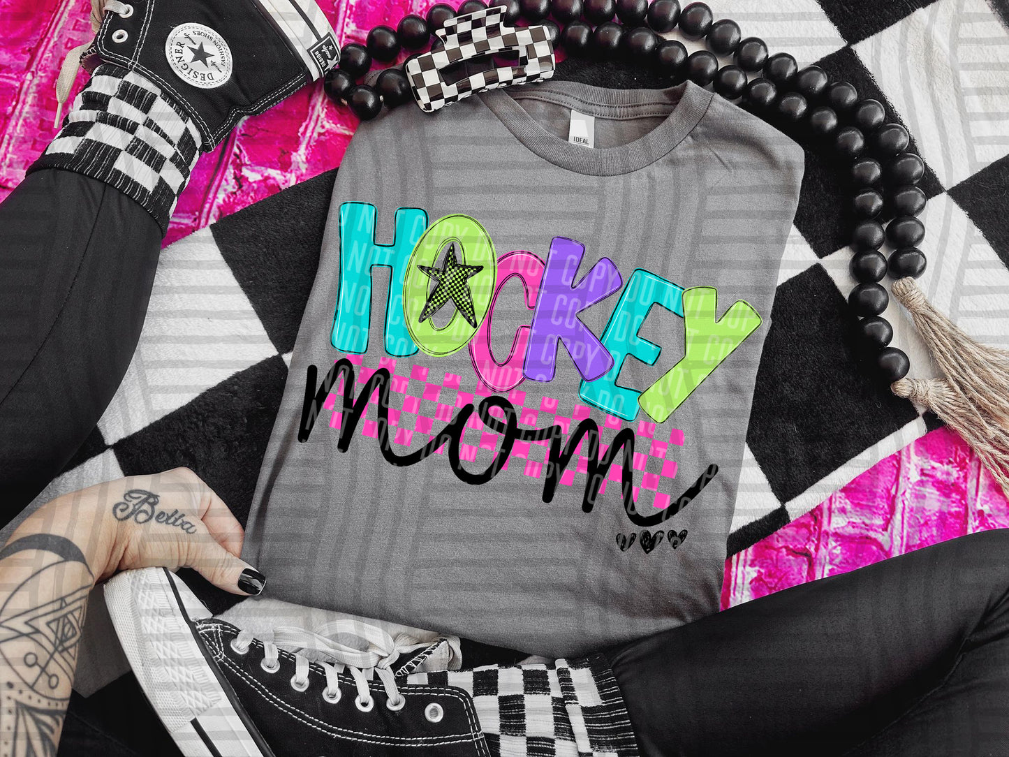 Checkmate Starburst Sports mom - DROPDOWN - 300 DPI digital download