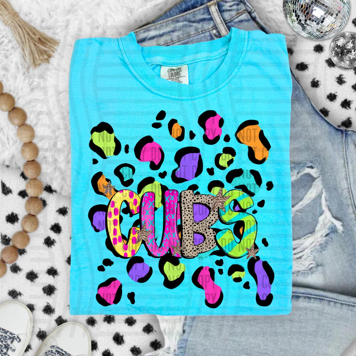 Funky Mix-Up Leopard Spot Mascots - Custom + Dropdown - 300 dpi Digital Download