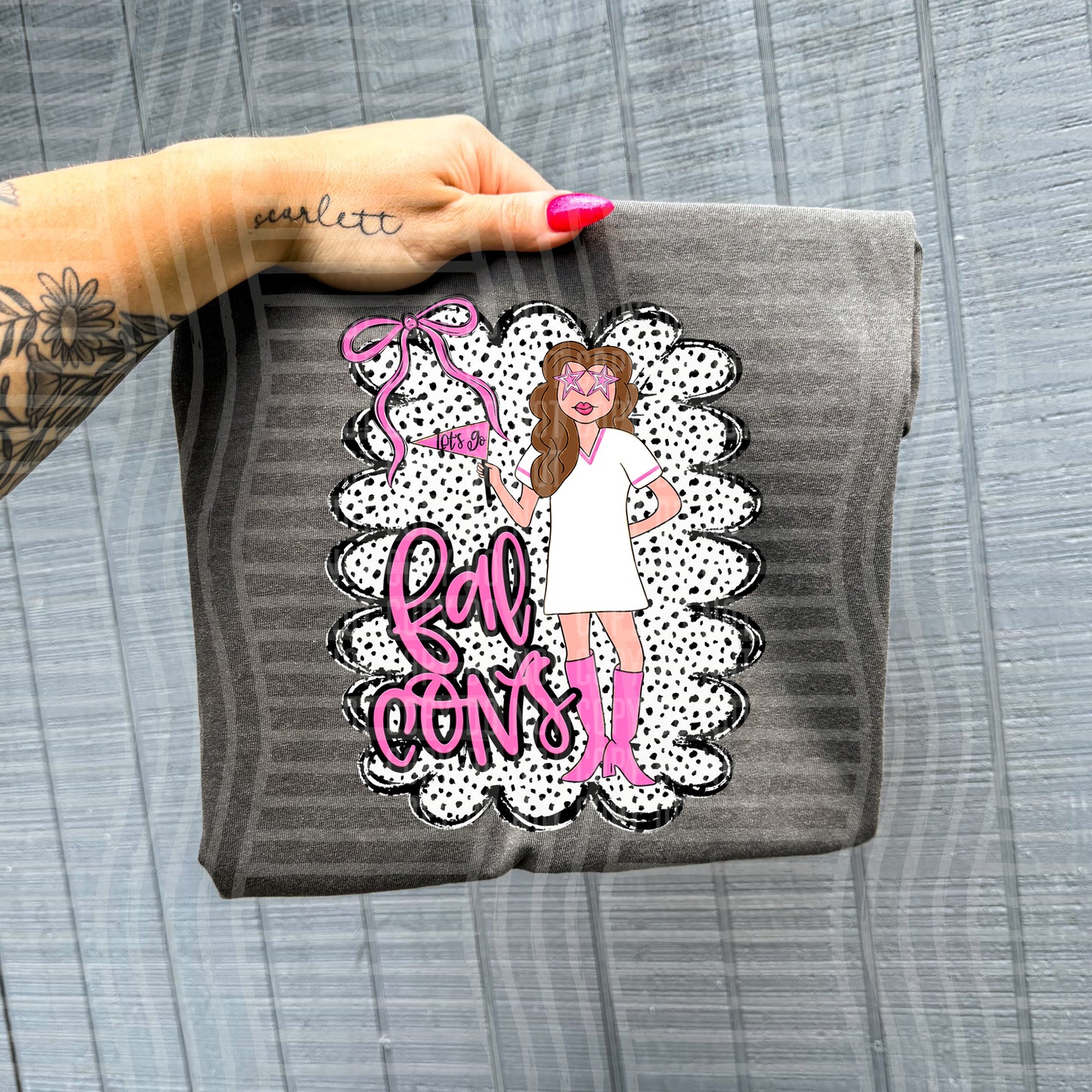 Pink Preppy Gals BRUNETTE +CUSTOM - Dropdown - Digital Download 300DPI PNG FILE