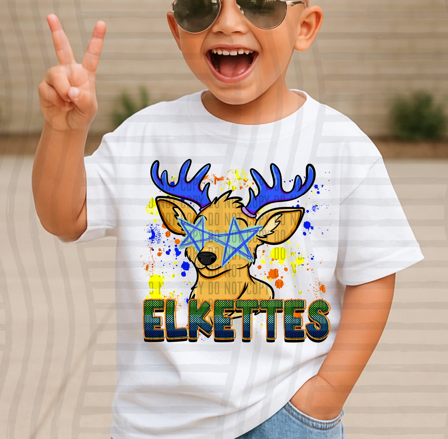 Paint Splatter STARRY EYED mascots blue/green/orange -  Digital Download 300DPI PNG FILE
