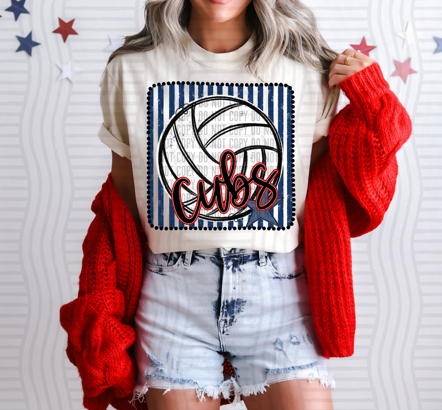 Volleyball RWB Framed -  Custom + DROPDOWN - 300 DPI digital download