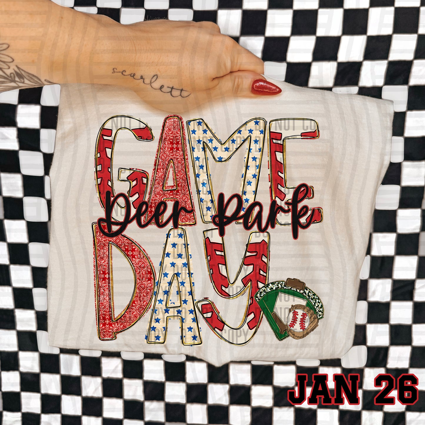 Game Day BASEBALL- Custom + DROPDOWN - 300 DPI digital download