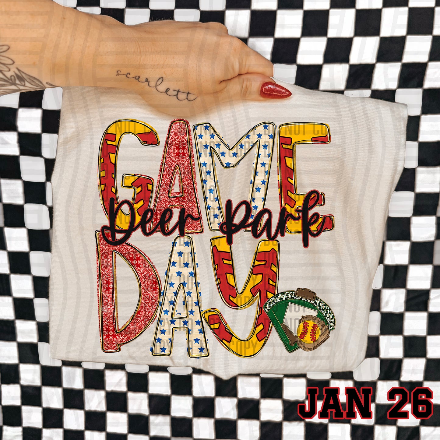 Game Day Softball- Custom + DROPDOWN - 300 DPI digital download