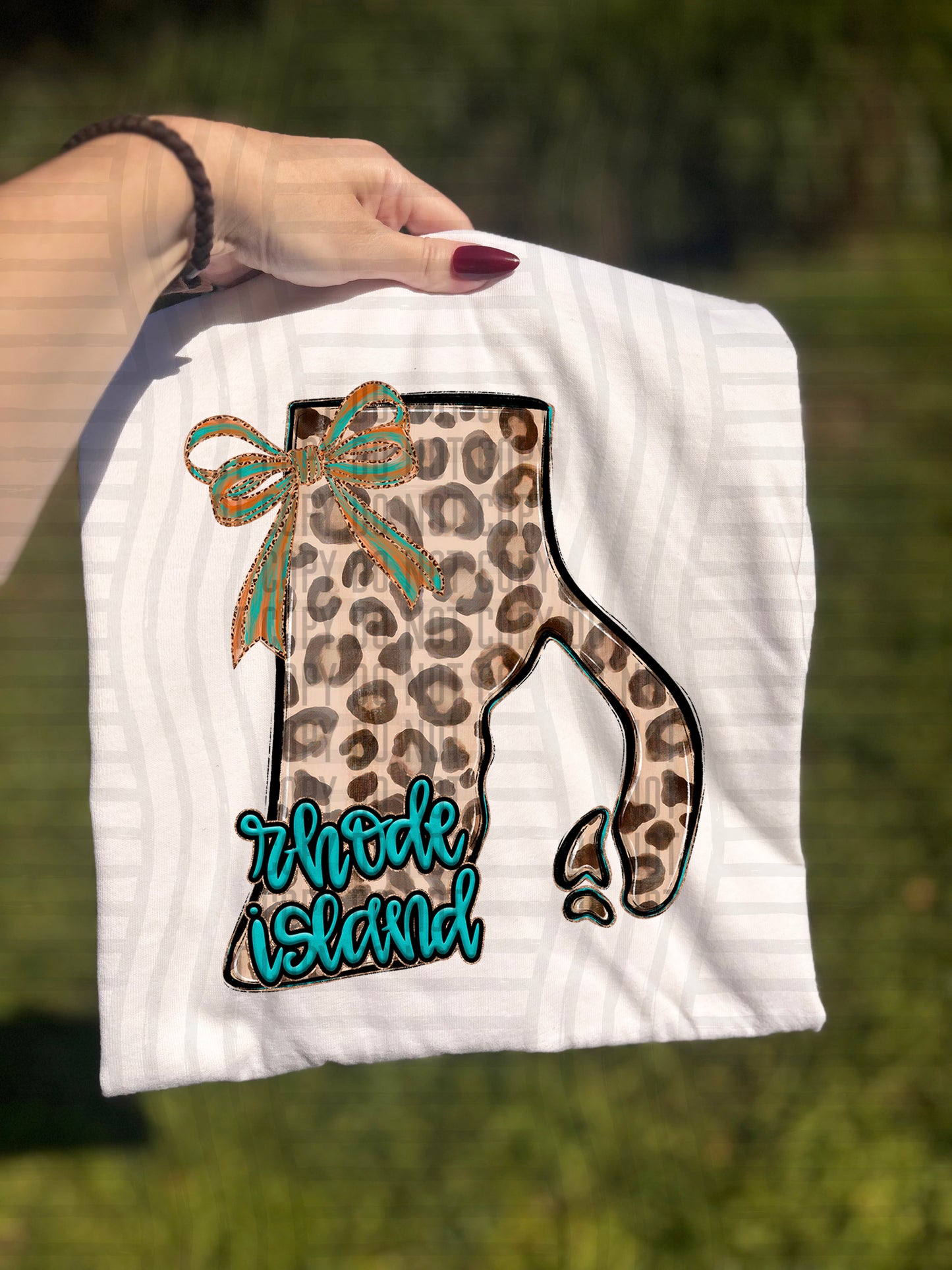 PICK A STATE -  Teal and Leopard - Digital download 300DPI PNG FILE