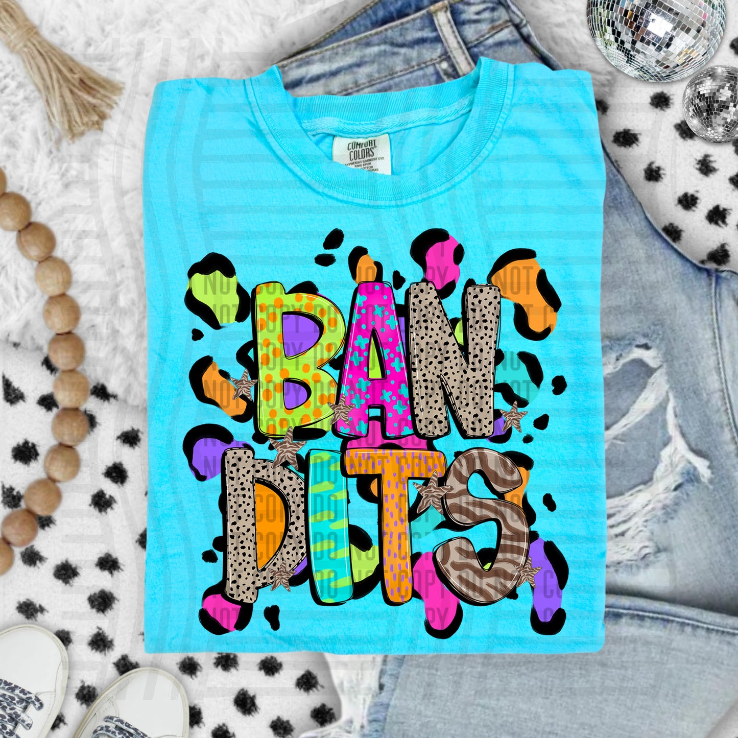 Funky Mix-Up Leopard Spot Mascots - Custom + Dropdown - 300 dpi Digital Download