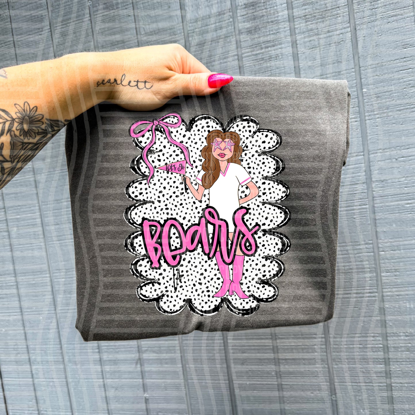 Pink Preppy Gals BRUNETTE +CUSTOM - Dropdown - Digital Download 300DPI PNG FILE