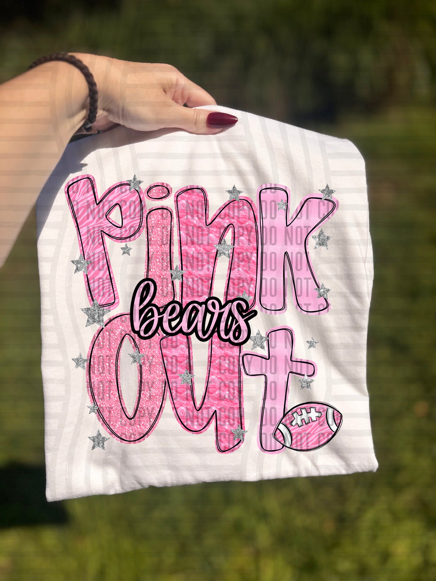 PINK OUT Football + CUSTOM - Dropdown - Digital Download 300DPI PNG FILE